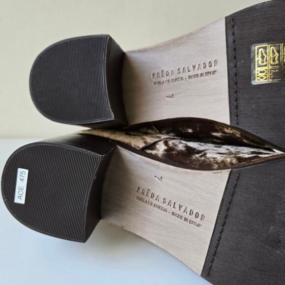 Freda Salvador NEW Ace Crushed Velvet Lace Up Mid Heel Taupe Brown Boots Size 7 - Picture 11 of 13
